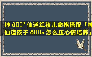 神 🌳 仙道红孩儿命格搭配「神仙道孩子 🌻 怎么压心情培养」